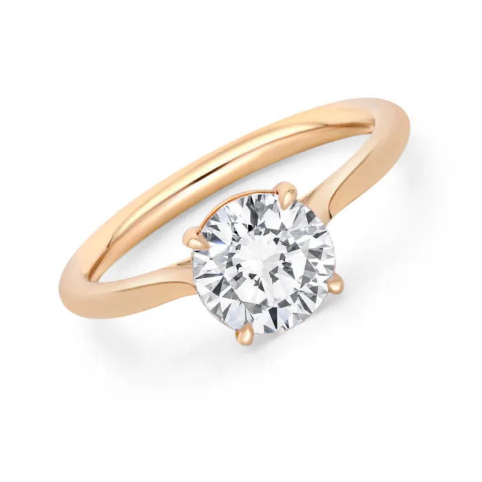 Round Brilliant Diamond Solitaire Ring 150ct Polachecks Collection Rings