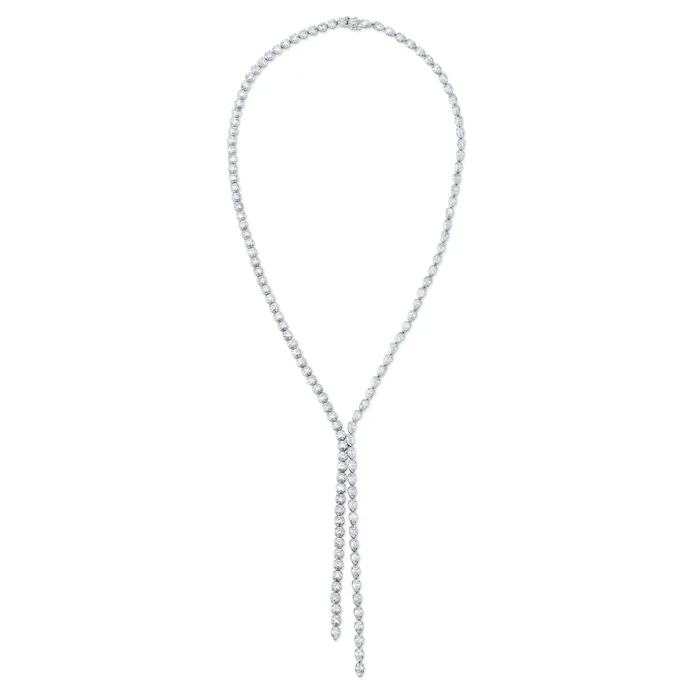 Round Brilliant Pear Shape Diamond Lariat Necklace Rahaminov Diamonds Necklaces Round Brilliant Pear Shape Diamond Lariat Necklace Rahaminov Diamonds Necklaces