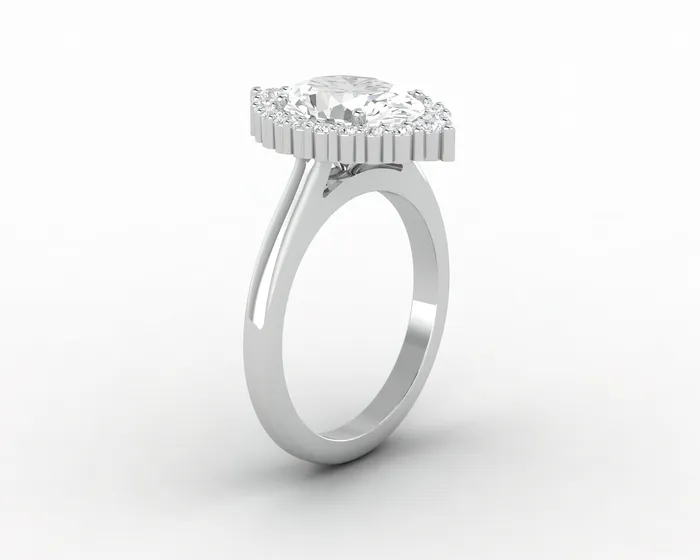 Sapheena Jewelry Rings Capella 15 Ct Oval Cut Halo Engagement Ring