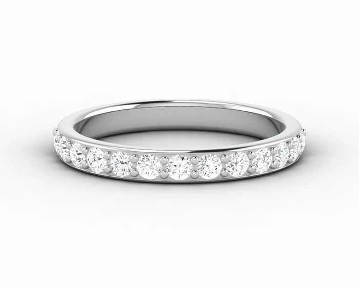 Sapheena Jewelry Rings Emilia 25 Ct Half Eternity Wedding Band