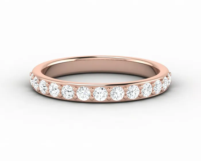 Sapheena Jewelry Rings Emilia 25 Ct Half Eternity Wedding Band