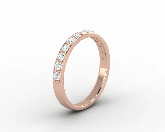 Sapheena Jewelry Rings Emilia 25 Ct Half Eternity Wedding Band