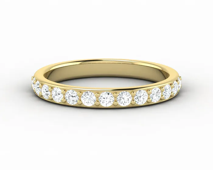 Sapheena Jewelry Rings Emilia 25 Ct Half Eternity Wedding Band