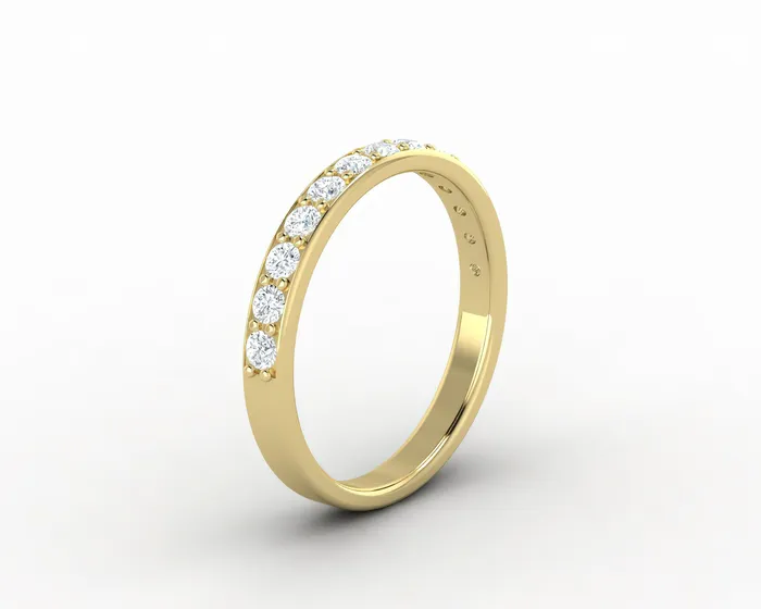 Sapheena Jewelry Rings Emilia 25 Ct Half Eternity Wedding Band