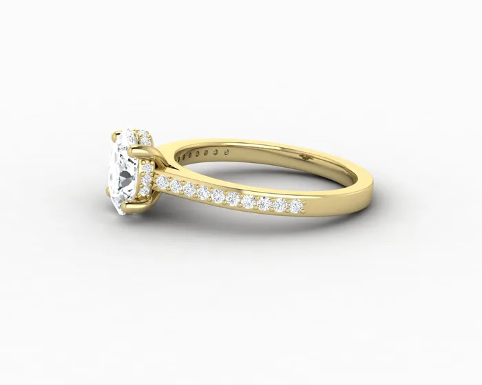 Sapheena Jewelry Rings Larisa 10 Ct Oval Cut Engagement Ring with Side Stones