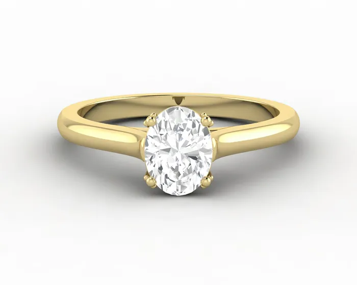 Sapheena Jewelry Rings Lilian 075 Ct Solitaire Oval Cut Engagement Ring