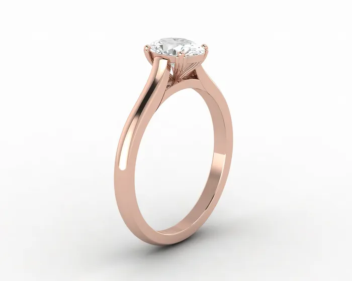 Sapheena Jewelry Rings Lilian 075 Ct Solitaire Oval Cut Engagement Ring