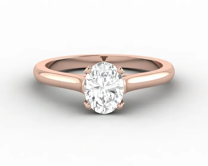 Sapheena Jewelry Rings Lilian 075 Ct Solitaire Oval Cut Engagement Ring