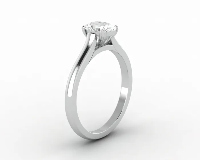 Sapheena Jewelry Rings Lilian 075 Ct Solitaire Oval Cut Engagement Ring