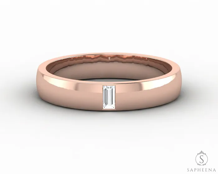 Sapheena Jewelry Rings Mariana 35mm Mens Baguette Wedding Band