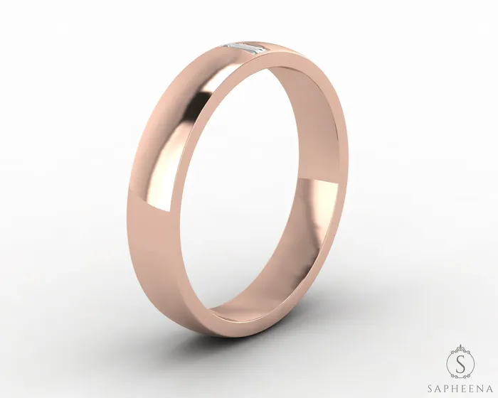 Sapheena Jewelry Rings Mariana 35mm Mens Baguette Wedding Band