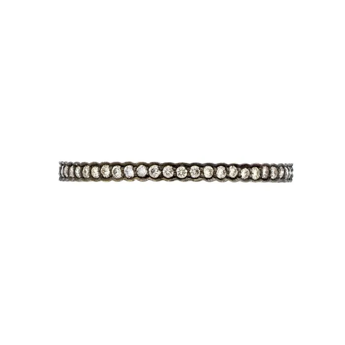 Scallop Black Rhodium Band Sethi Couture Rings