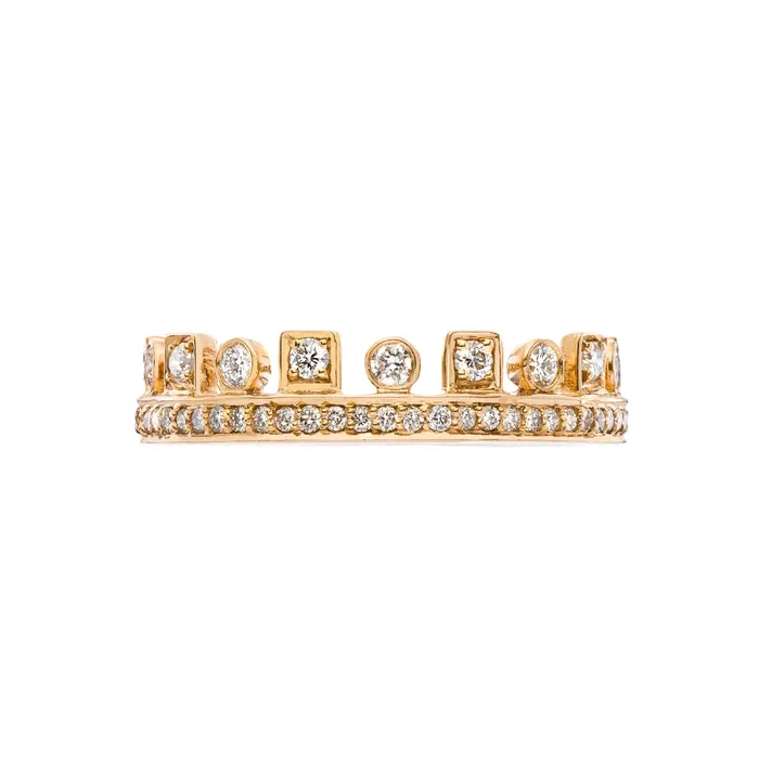 Sethi Couture Rings Crown White Diamond Band