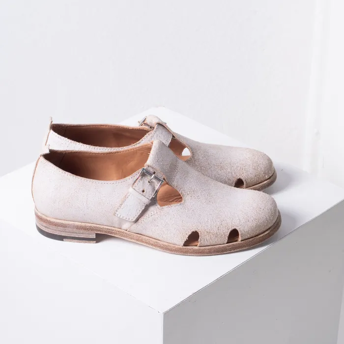 shoto Earrings Shoto Buckle Flat distressed cream