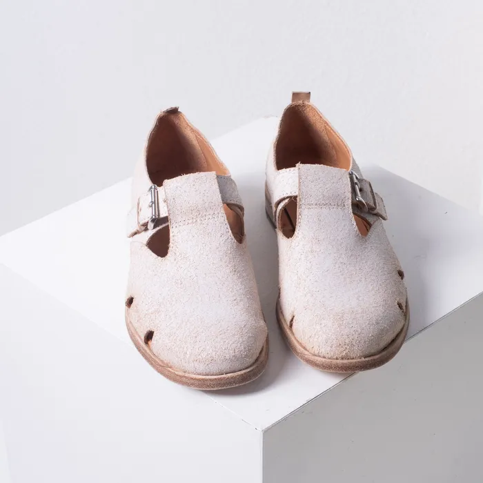 shoto Earrings Shoto Buckle Flat distressed cream