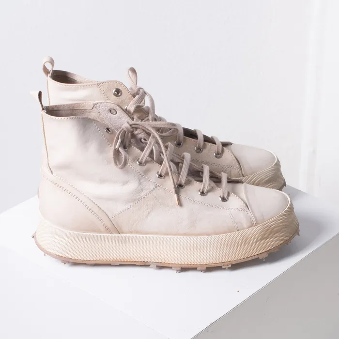 shoto Earrings Shoto HI Top Leather Sneaker Sand