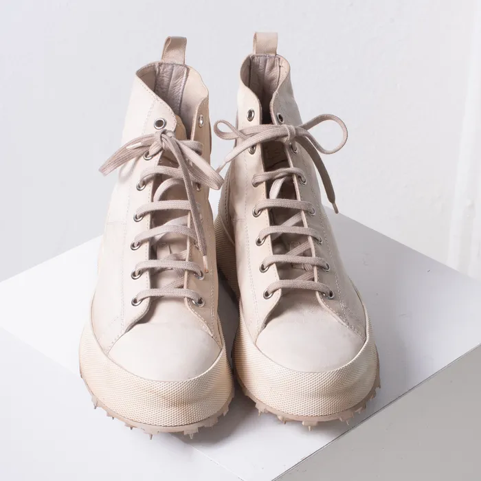 shoto Earrings Shoto HI Top Leather Sneaker Sand