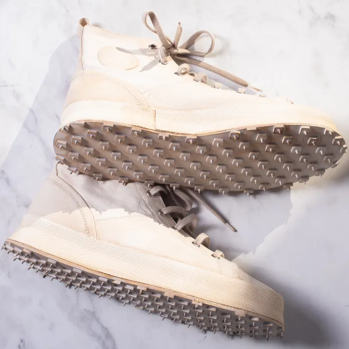 shoto Earrings Shoto HI Top Leather Sneaker Sand