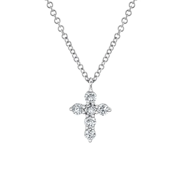 SHY CREATION Necklaces Small Diamond Cross Pendant