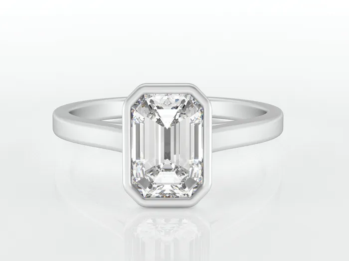 Siara 15 Ct Solitaire Emerald Cut Engagement Ring Sapheena Jewelry Rings