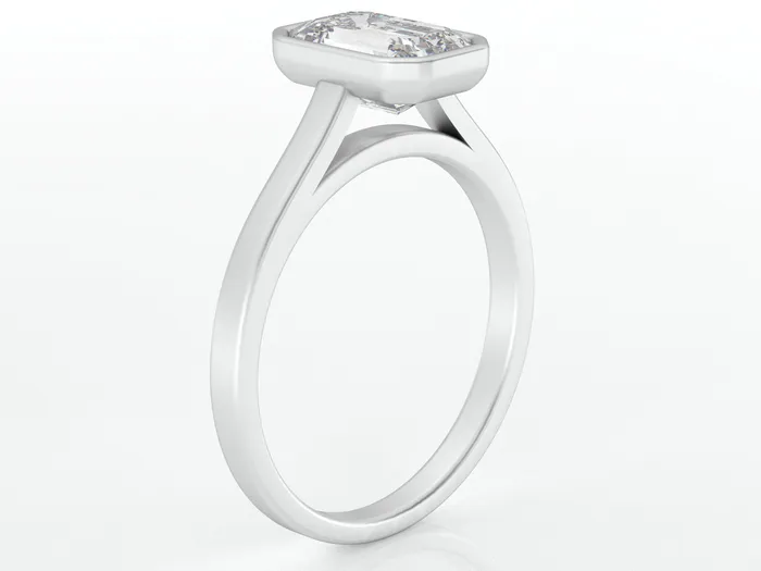 Siara 15 Ct Solitaire Emerald Cut Engagement Ring Sapheena Jewelry Rings