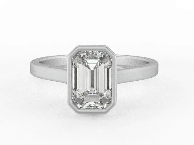 Siara 15 Ct Solitaire Emerald Cut Engagement Ring Sapheena Jewelry Rings