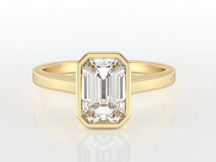 Siara 15 Ct Solitaire Emerald Cut Engagement Ring Sapheena Jewelry Rings
