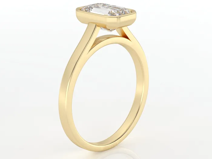 Siara 15 Ct Solitaire Emerald Cut Engagement Ring Sapheena Jewelry Rings