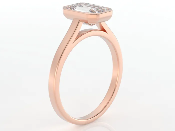 Siara 15 Ct Solitaire Emerald Cut Engagement Ring Sapheena Jewelry Rings