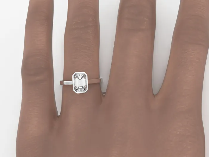 Siara 15 Ct Solitaire Emerald Cut Engagement Ring Sapheena Jewelry Rings