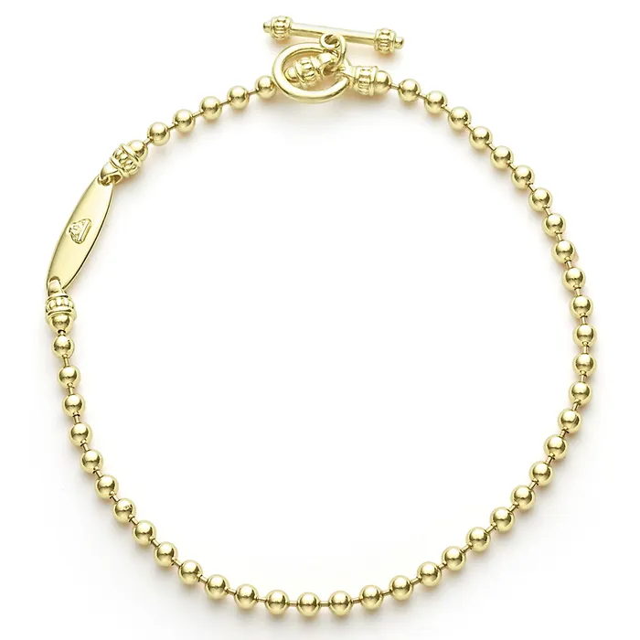 Signature Caviar 18K Gold Beaded Toggle Bracelet LAGOS Bracelets