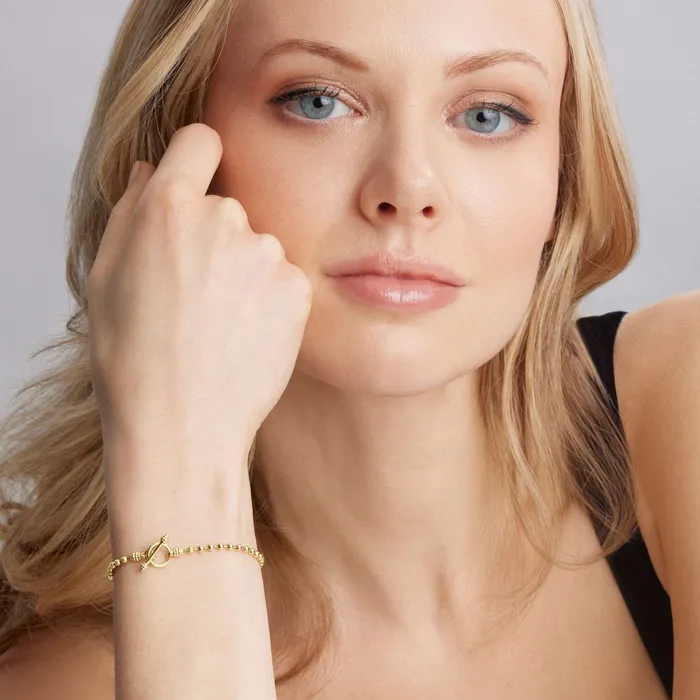Signature Caviar 18K Gold Beaded Toggle Bracelet LAGOS Bracelets