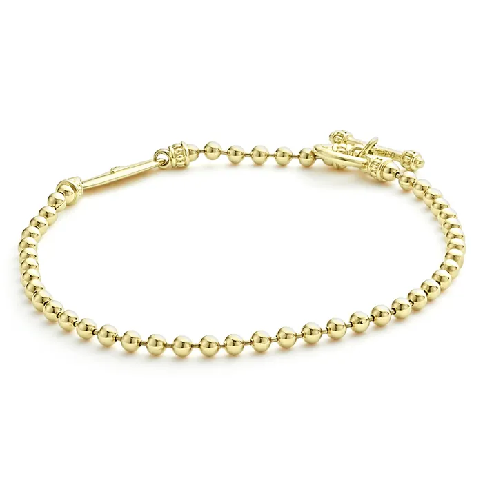 Signature Caviar 18K Gold Beaded Toggle Bracelet LAGOS Bracelets