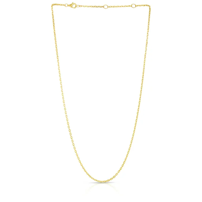 Solid Gold Petite Link Chain NicoleHD Jewelry Necklaces