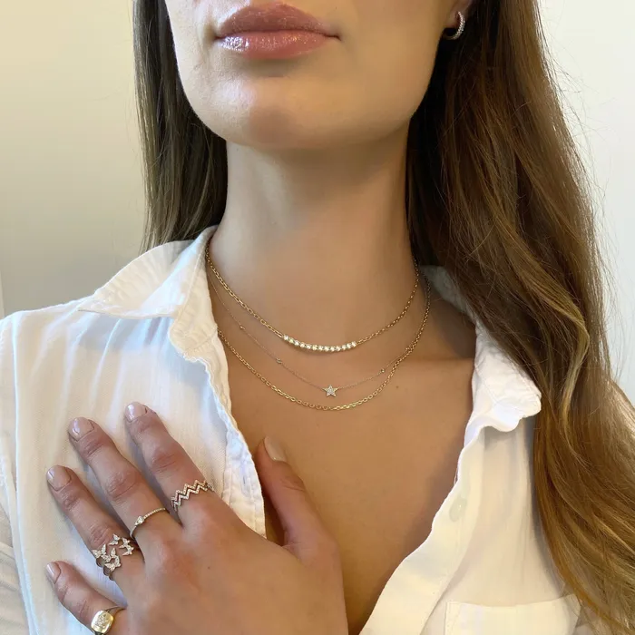 Solid Gold Petite Link Chain NicoleHD Jewelry Necklaces