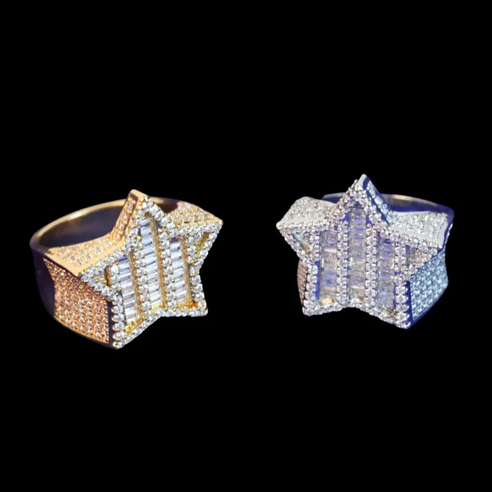 STAR Star VVS Iced Out Diamond Ring Rings