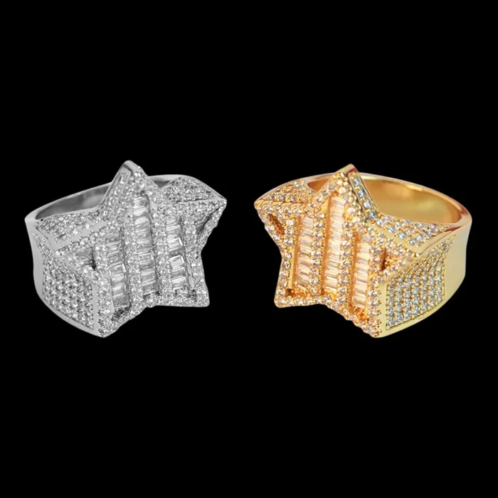 STAR Star VVS Iced Out Diamond Ring Rings