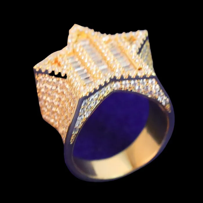 STAR Star VVS Iced Out Diamond Ring Rings