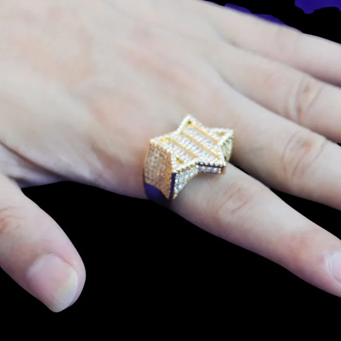 STAR Star VVS Iced Out Diamond Ring Rings