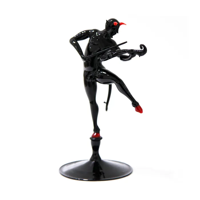 Stefano Busato Paganini Devil with violin Murano Glass Necklaces