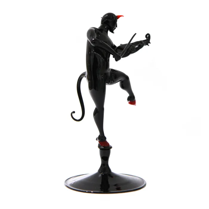 Stefano Busato Paganini Devil with violin Murano Glass Necklaces