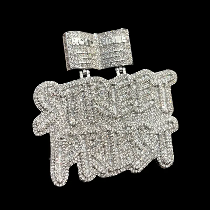 Street Priest Necklaces Street Priest Special Bail Iced Out Letter Diamond Pendant Necklace Street Priest Necklaces Street Priest Special Bail Iced Out Letter Diamond Pendant Necklace