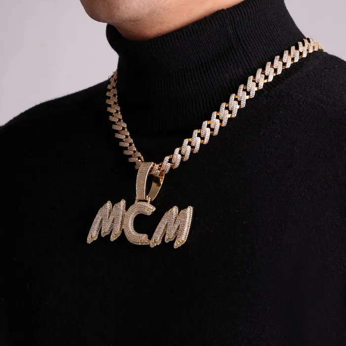 STYLISH Necklaces Trend Luxury Design Iced Out Personalized Custom Name Necklace Pendant