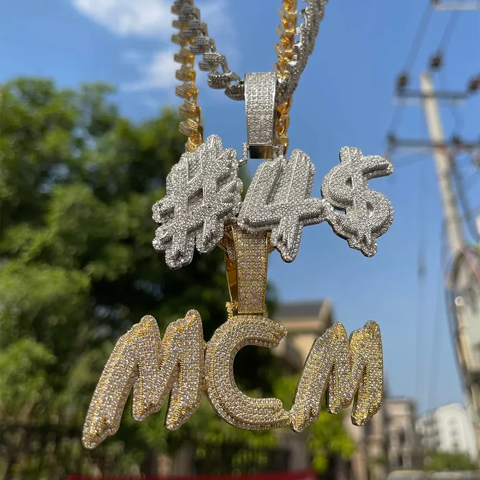 STYLISH Necklaces Trend Luxury Design Iced Out Personalized Custom Name Necklace Pendant