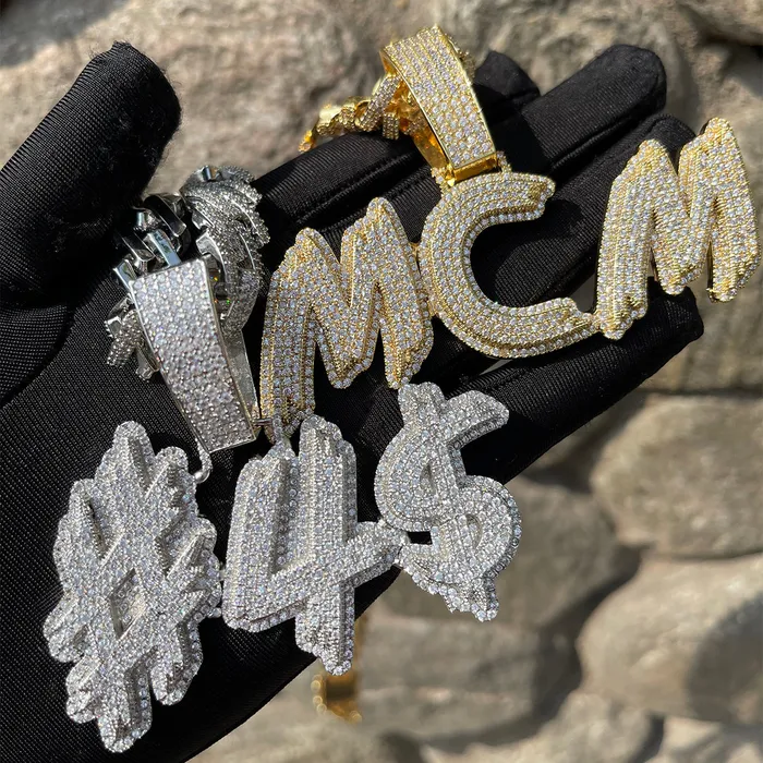 STYLISH Necklaces Trend Luxury Design Iced Out Personalized Custom Name Necklace Pendant