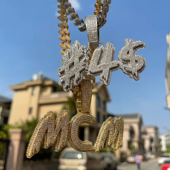 STYLISH Necklaces Trend Luxury Design Iced Out Personalized Custom Name Necklace Pendant