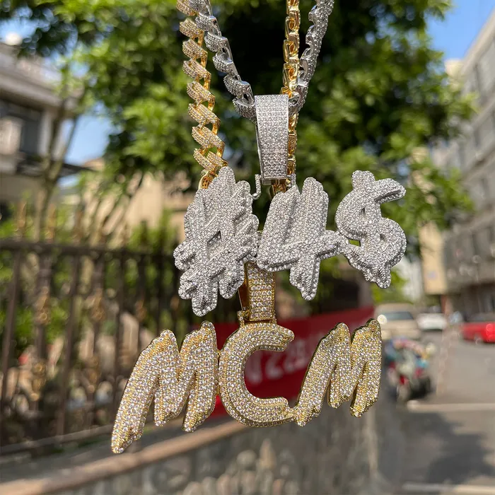 STYLISH Necklaces Trend Luxury Design Iced Out Personalized Custom Name Necklace Pendant