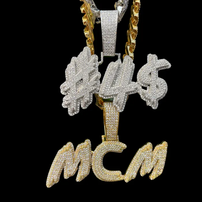 STYLISH Necklaces Trend Luxury Design Iced Out Personalized Custom Name Necklace Pendant
