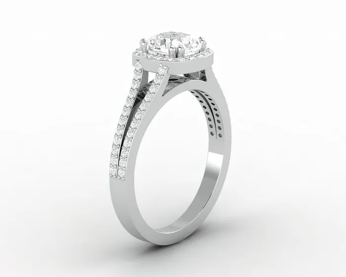 Talya 16 Ct Cushion Cut Halo Engagement Ring with Side Stones Sapheena Jewelry Rings