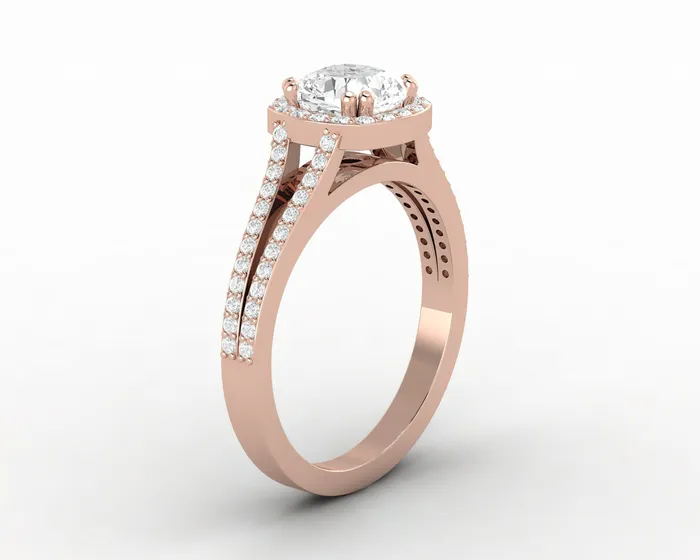 Talya 16 Ct Cushion Cut Halo Engagement Ring with Side Stones Sapheena Jewelry Rings